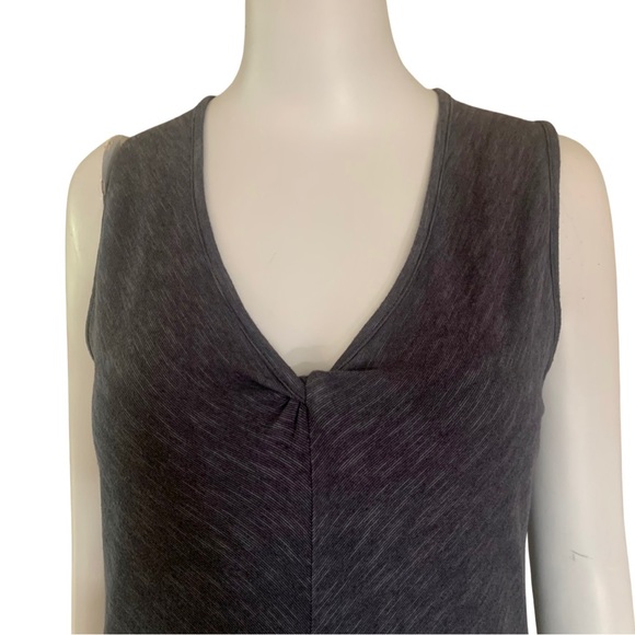 HORNY TOAD Casual Knit Dress Sleeveless V-Neck Charcoal Grey Sporty Minimalist - Picture 5 of 15